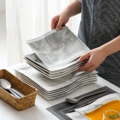 MALACASA, Serie Flora, Marmor Porzellan Tafelservice 12 Teiligen Set Kombiservice Geschirrset Mit Je 6 Speiseteller Und 6 Suppenteller Für 6 Personen 13 MALACASA, Serie Flora, Marmor Porzellan Tafelservice 12 Teiligen Set Kombiservice Geschirrset Mit Je 6 Speiseteller Und 6 Suppenteller Für 6 Personen -LuxeTafel Verkäufe a64e7dc2a890c019d4897fbdaa1edb3b