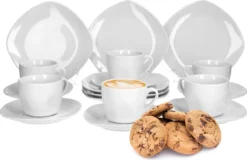 Kaffeeservice Lilli 36tlg. Porzellan Weiß Für 12 Personen