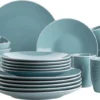 Mäser 931770 Kombiservice Elissa Für 6 Personen, Steinzeug, Türkis (1 Set, 24-teilig)