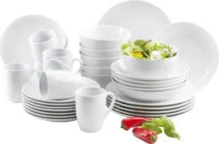 Mäser 931523 Barca Kombiservice Modern, Porzellan, Weiß, 30-teilig (1 Set) -LuxeTafel Verkäufe b95c5b4ff788942180b9ce2ab36191b9