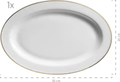 Mäser 931735 Kombiservice Professional Dining Für 6 Personen, Porzellan, Weiß (1 Set, 24-teilig) -LuxeTafel Verkäufe c4950b30ae4c60cad2e46e81765bc1d6