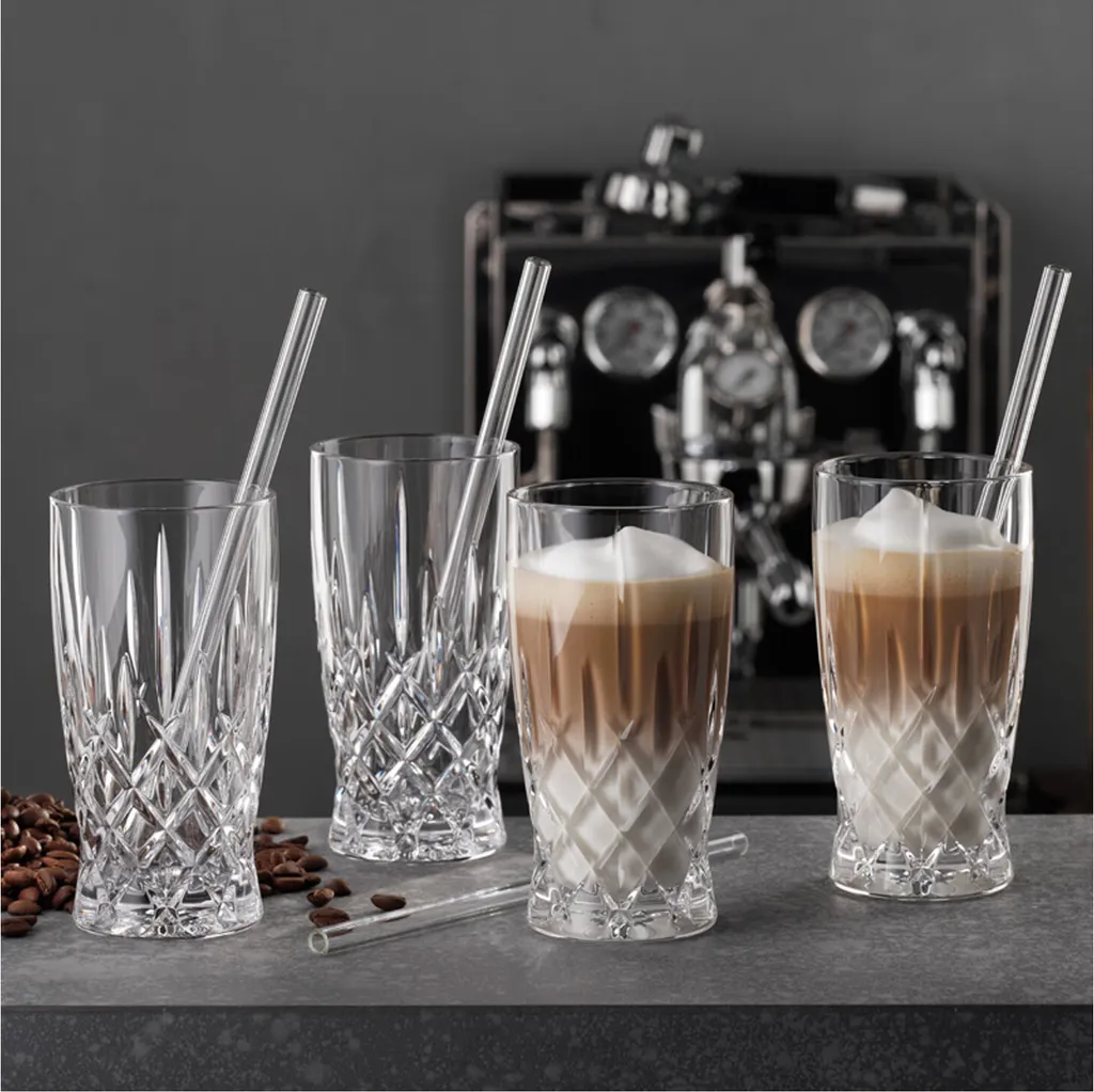 Nachtmann Latte Macchiato Set/4 + 4 Glastrinkhalme 7604/8tlg. Noblesse 104671 5 Nachtmann Latte Macchiato Set/4 + 4 Glastrinkhalme 7604/8tlg. Noblesse 104671 – Bild 5