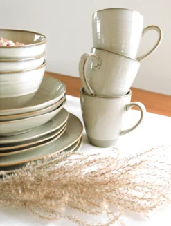 Mäser 931371 Nottingham Vintage Tafel-Service Für 4 Personen Mit Speiseteller Und Suppenteller Im Retro-Look, Steinzeug, Beige, 8-teilig (1 Set) -LuxeTafel Verkäufe c501c2639e8739e95601ccead92931ca