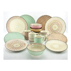 CreaTable 20310 Kombiservice Mandala Für 4 Personen, Steinzeug, Mehrfarbig (1 Set, 16-teilig) -LuxeTafel Verkäufe c5fcb23f7f3235aec257abcd9ebae2d1