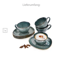 Sänger SÄNGER Kaffeetassen Set Darwin 8 Teilig Für 4 Personen -LuxeTafel Verkäufe c8647d0596f6e629519b1d230214a470
