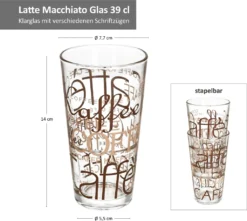 6er Latte Macchiato Gläser-Set 370 Ml Stapelbar Kaffee-Glas Cappuccino 11 6er Latte Macchiato Gläser-Set 370 Ml Stapelbar Kaffee-Glas Cappuccino -LuxeTafel Verkäufe cb7efb313cddaeb352237cbc94ae2d53