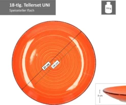 Service 18tlg. Tellerset Uni Bunt, Für 6 Personen In Unterschiedlichen Farben -LuxeTafel Verkäufe cc057551f375e471b3c394e98e3c999a