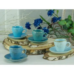 CreaTable 23698 Espressotassen-Set Nature Collection Für 4 Personen, Steinzeug, Mehrfarbig (1 Set, 8-teilig) -LuxeTafel Verkäufe ccc02f35c08461d00f1b20fa8f61b397