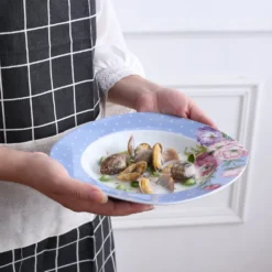 VEWEET 30-teilig Porzellan Tafelservice, Serie 'Hannah', Kombiservice Für 6 Personen, Blau Mit Floral Dekoration -LuxeTafel Verkäufe d4a0a5555274d7537549da1c1a4b89b6