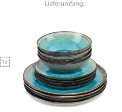 Sänger SÄNGER Steingut Geschirrset Capri, Tafelservice 12 Teilig Für 4 Personen -LuxeTafel Verkäufe d60a775dbef7aa2dc55fb473b994f083