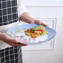 VEWEET 30-teilig Porzellan Tafelservice, Serie 'Hannah', Kombiservice Für 6 Personen, Blau Mit Floral Dekoration -LuxeTafel Verkäufe d6590d5818c26b22f54843148347c952