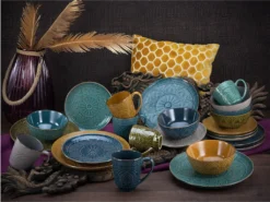 CreaTable 22561 Kombiservice Samarkand Für 4 Personen, Steinzeug, Mehrfarbig (1 Set, 16-teilig) -LuxeTafel Verkäufe d727fcf4b69a5794880bd88ecb82964a