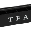 Theedoos Zwart 6-Vaks