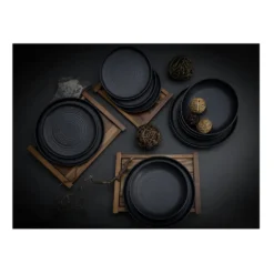 CreaTable 23861 Tafelservice Uno Für 4 Personen, Steinzeug, Schwarz (1 Set, 12-teilig) -LuxeTafel Verkäufe e98f5a0b45c9034ad383543d9331a3fe