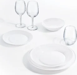 Tafelservice Harena 18-teilig Weiß LUMINARC Essservice Geschirrset Tafelset -LuxeTafel Verkäufe ea205ea3fd87e4d1aa8334874304f038