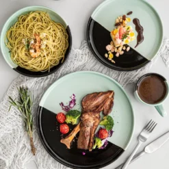 Vancasso Aria Tafelservice Für 8 Personen (32-teilig) Mit Tellern, Schalen Und Tassen, Schwarz Und Türkis -LuxeTafel Verkäufe ea7468af3627fddaae23063bf5fa1a06