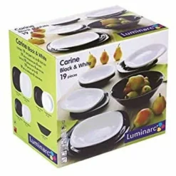 Geschirr Luminarc Carine Glas Schwarz-Weiß (19 Pcs) -LuxeTafel Verkäufe eb90b304f20e47e58c17f88b28ac60e0