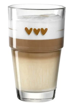 LEONARDO 043467 Solo Latte Macchiato Becher Mit Motiv Herzen, Glas, 410 Ml, Klar -LuxeTafel Verkäufe ec61fef1c6750c2aebb7615c9eb3d791