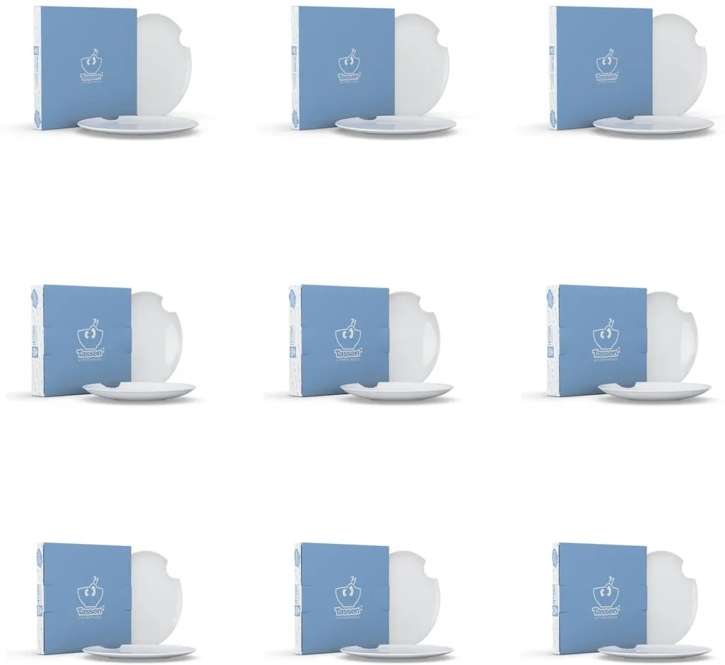 FIFTYEIGHT Kombi-Service 30-tlg. - Tassen + Teller (mit Biss) + Hochwertige Tischsets 4 FIFTYEIGHT Kombi-Service 30-tlg. - Tassen + Teller (mit Biss) + Hochwertige Tischsets – Bild 4