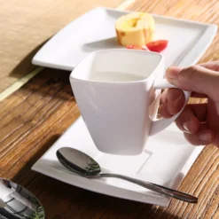 MALACASA, Serie Blance, 60 Tlg. Cremeweiß Porzellan Geschirrset Kombiservice Tafelservice Mit Je 12 Kaffeetassen, 12 Untertassen, 12 Dessertteller, 12 Suppenteller Und 12 Flachteller -LuxeTafel Verkäufe f120047103ade0d80917c3cdea067acd