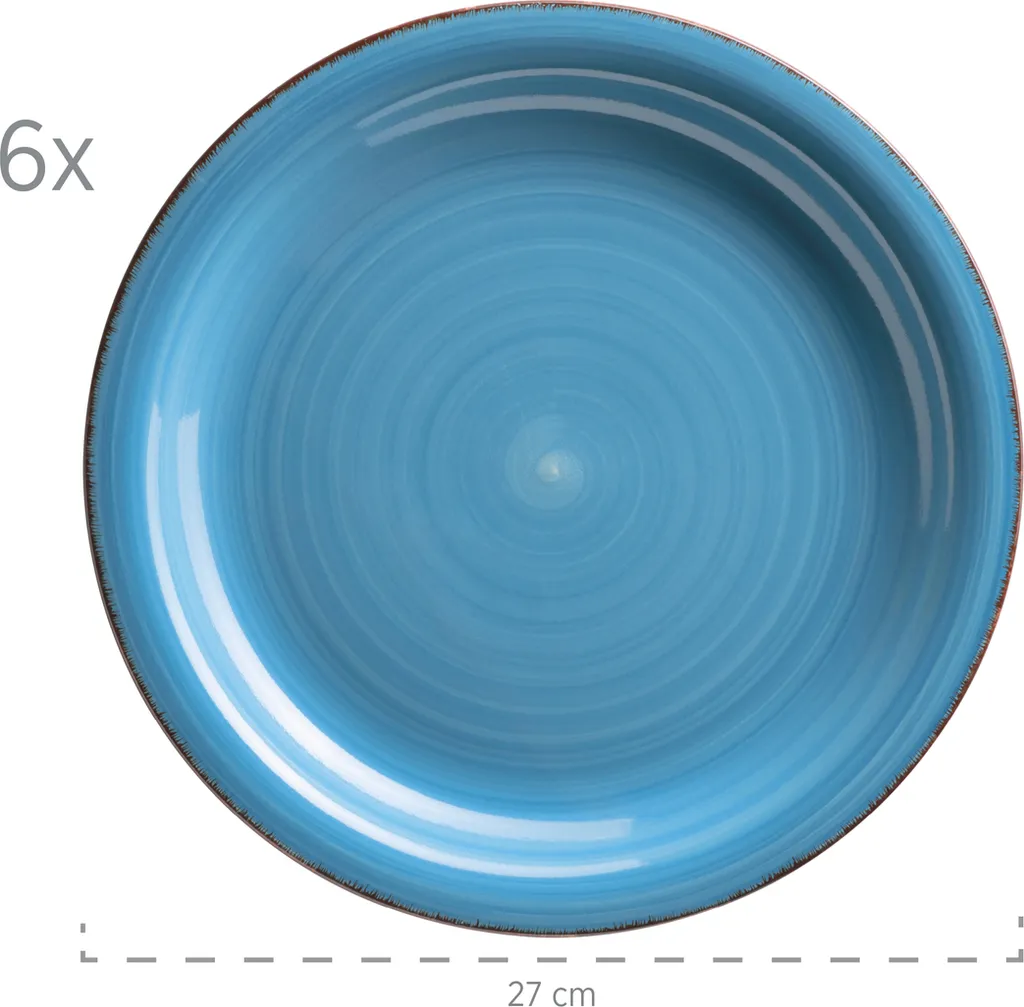 Mäser 931602 Tafelservice Lumaca Für 6 Personen, Steingut, Dunkelblau (1 Set, 12-teilig) 2 Mäser 931602 Tafelservice Lumaca Für 6 Personen, Steingut, Dunkelblau (1 Set, 12-teilig) – Bild 2