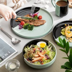 Vancasso Aria Tafelservice Für 8 Personen (32-teilig) Mit Tellern, Schalen Und Tassen, Schwarz Und Türkis -LuxeTafel Verkäufe f309f2e86c90f29e70424c366faa52e1