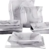 MALACASA, Serie Flora, Marmor Porzellan Tafelservice 12 Teiligen Set Kombiservice Geschirrset Mit Je 6 Speiseteller Und 6 Suppenteller Für 6 Personen