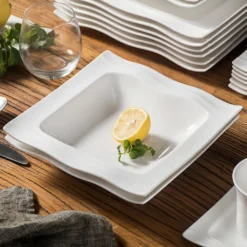 MALACASA, Serie Mario, 60 Tlg. Cremeweiß Porzellan Geschirrset Tafelservice Mit Je 12 Kaffeetassen, 12 Untertassen, 12 Dessertteller, 12 Suppenteller Und 12 Speiseteller 10 MALACASA, Serie Mario, 60 Tlg. Cremeweiß Porzellan Geschirrset Tafelservice Mit Je 12 Kaffeetassen, 12 Untertassen, 12 Dessertteller, 12 Suppenteller Und 12 Speiseteller -LuxeTafel Verkäufe f578d749550254a5e69ece3a0893770d