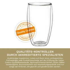 Creano Doppelwandiges Thermoglas 400ml „DG-SH“, Großes Doppelwandglas Aus Borosilikatglas, Doppelwandige Kaffeegläser, Teegläser, Latte Gläser 4er Set -LuxeTafel Verkäufe f9ba8fbb52f66c9f03f9a509e3e9c3ef