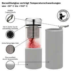 Teamaker „Grau“ 400 Ml -LuxeTafel Verkäufe f9e67657e3f6ecbd98cac6749230b058