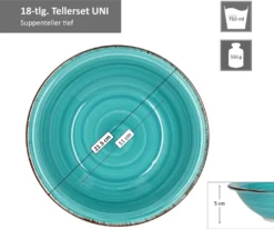 Service 18tlg. Tellerset Uni Bunt, Für 6 Personen In Unterschiedlichen Farben -LuxeTafel Verkäufe fb6df28ee833b022561463b9e3748f3f